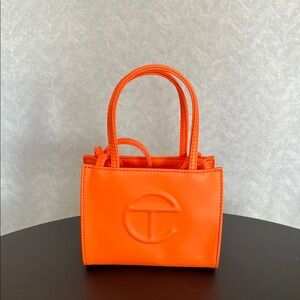 Telfar Orange Mini Shopping Bag